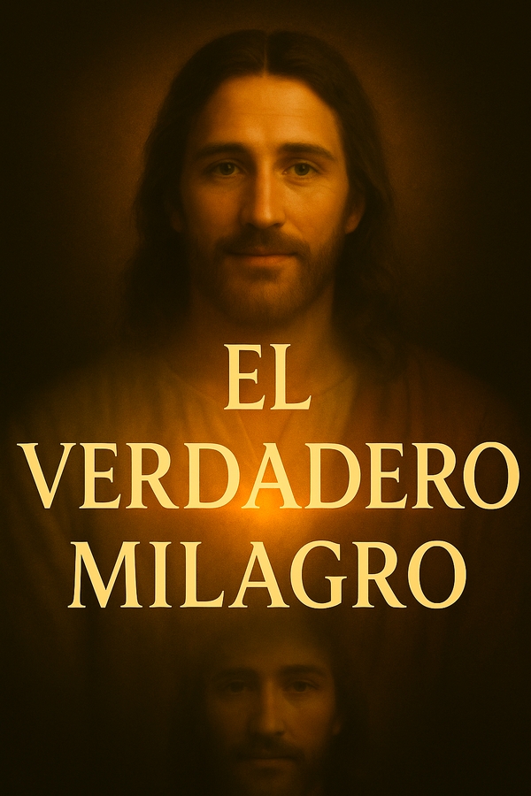 EL VERDADERO MILAGRO (video) 2 Rostro de Jesús con el título "El verdadero milagro", invitando a una reflexión sobre el despertar interior.